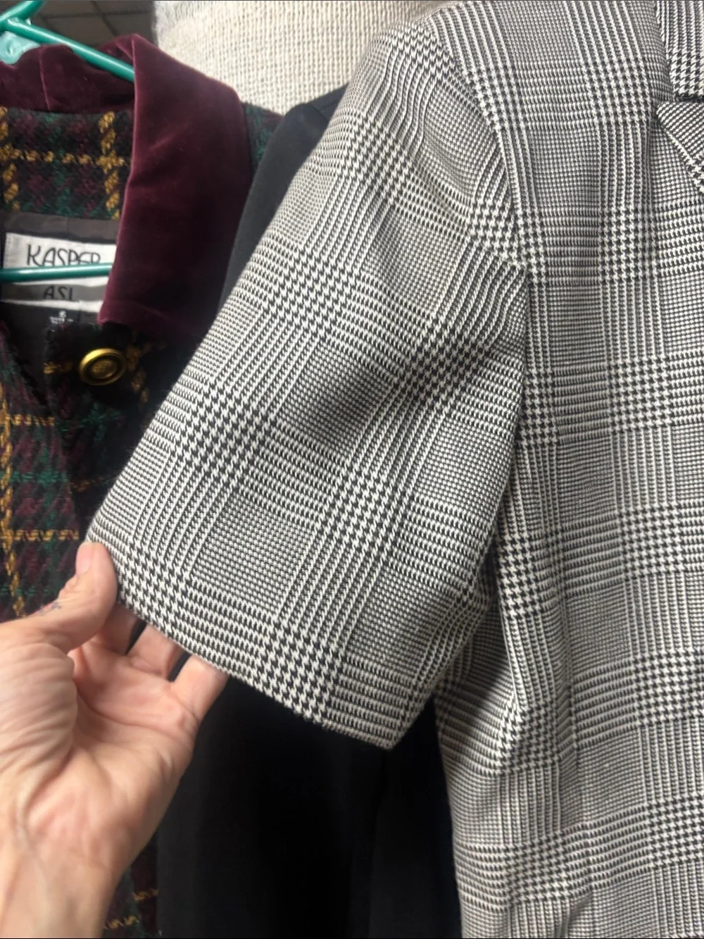 Morgan Miller Gray Glen Plaid Double-Breasted Sport Coat